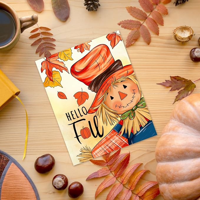 COCHIE 10PCS Fall Thanksgiving Unfinished Wood Crafts to Paint