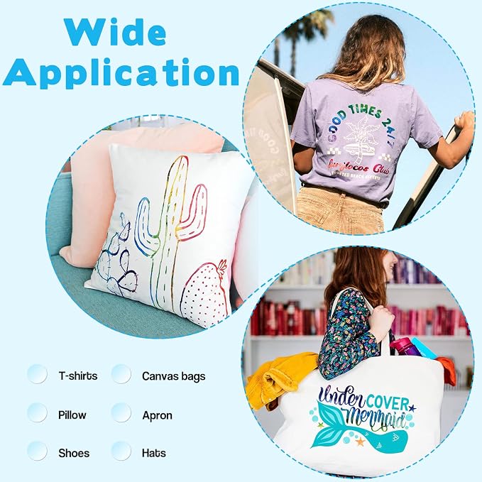 Tintnut Multicolor Watercolor Heat Transfer Vinyl, PU HTV sheets, easy cut &