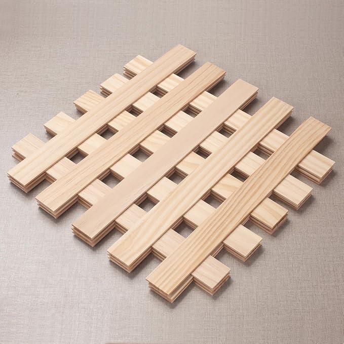 Wooden Dowels for Crafts, Wood Strips Trim Slats for Wall 1/8" × 1.5" × 15"