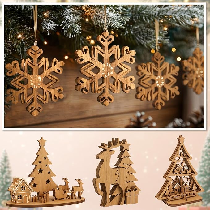 24 Pcs Teak Wood Color Wood Sheets Plywood Board