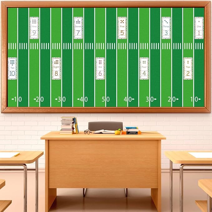 Qyeahkj Football Field Paper Roll Sports Bulletin Board Background Paper Fade