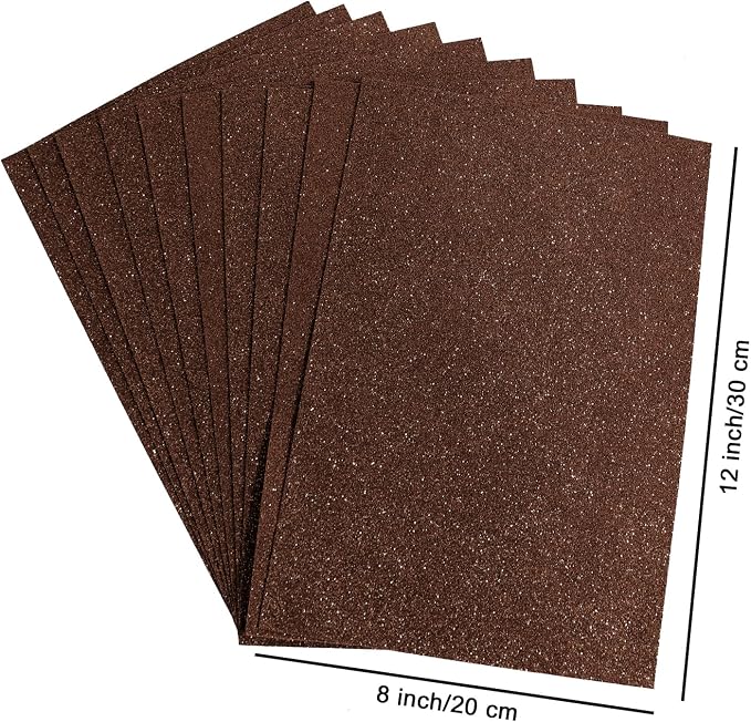 10 Sheets Glitter Cardstock Paper
