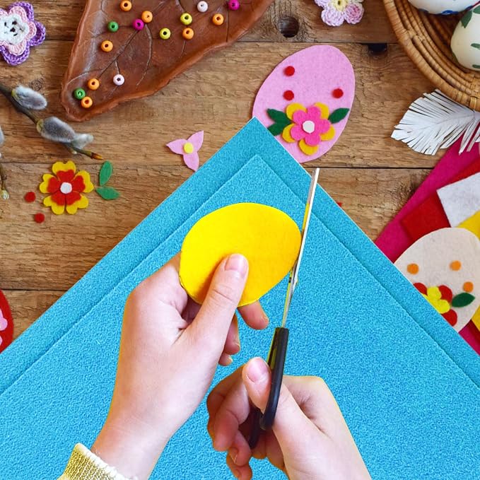 Jtnohx Color Felt, Soft Felt Sheets, 1.4mm Thick 8"x12" Handicraft Felt Fabrics