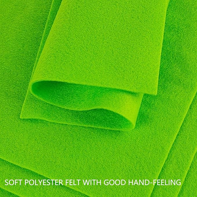 Jtnohx Color Felt, Soft Felt Sheets, 1.4mm Thick 8"x12" Handicraft Felt Fabrics