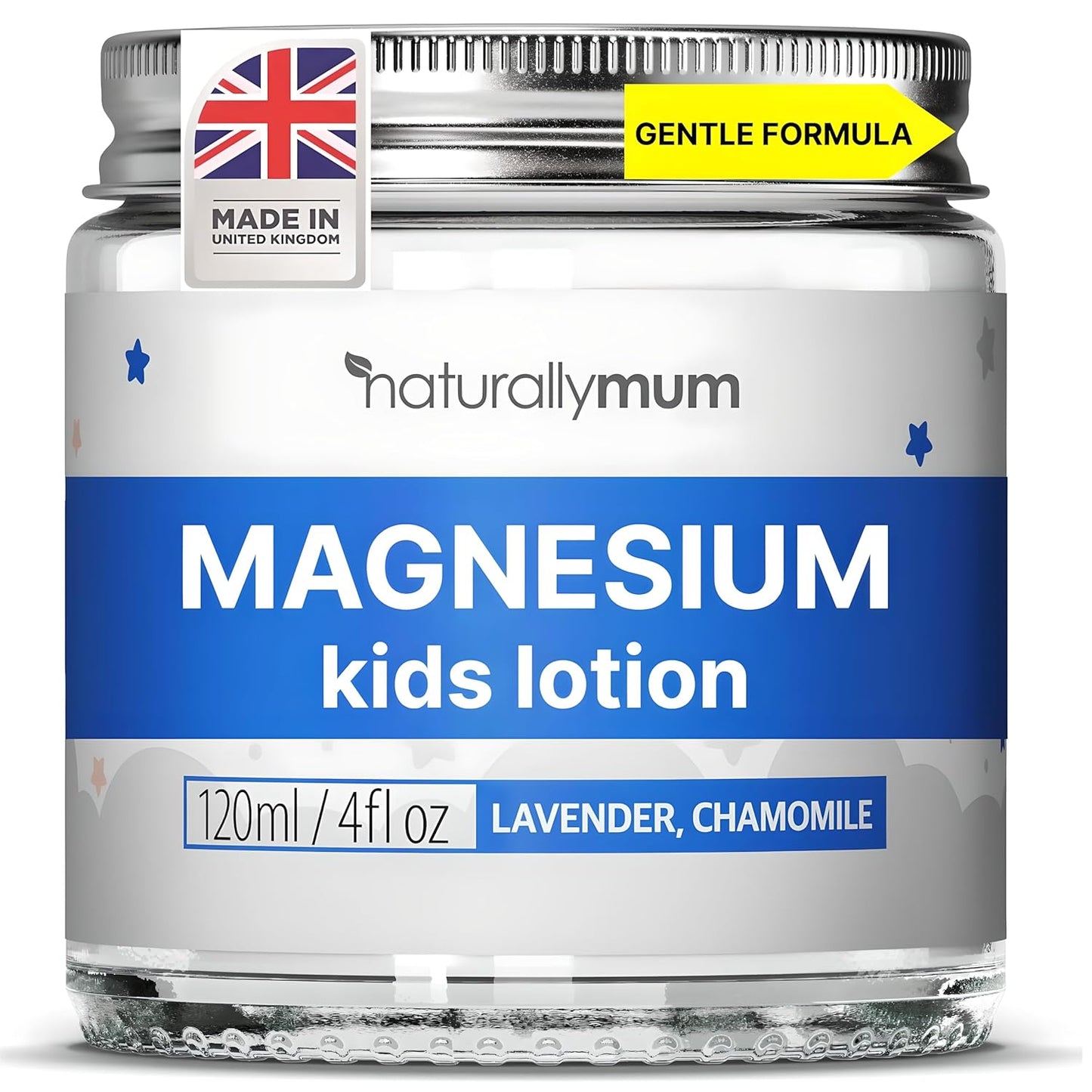 NaturallyMum NATURALLY MUM - Magnesium Lotion for Kids & Babies [NATURAL & SAFE] - Juniors Bedtime Lotion - Magnesium Sleep Cream for Kids & Babies - For Toddlers - Lavender & Chamomile