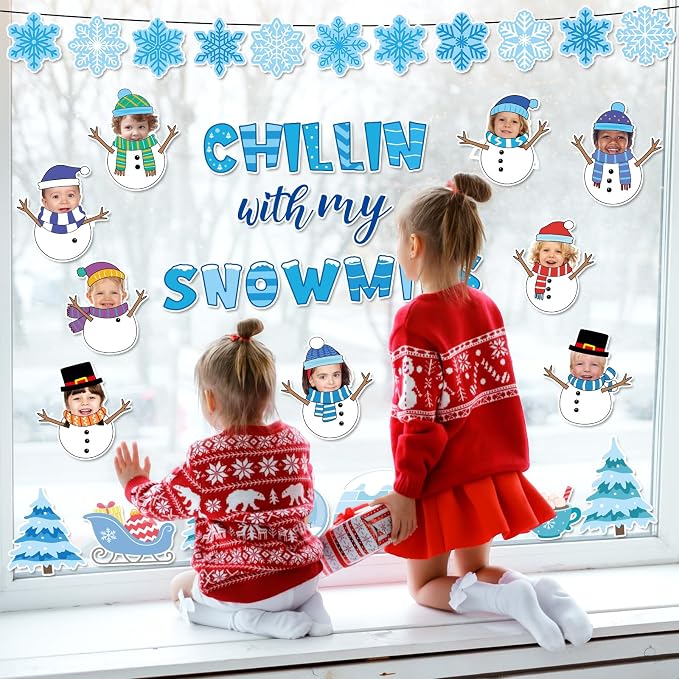Winter Bulletin Board Decoration Set Christmas Snowman Classroom Decoration