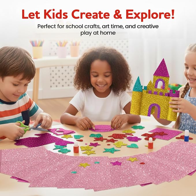 Self-Adhesive Glitter EVA Foam Sheets