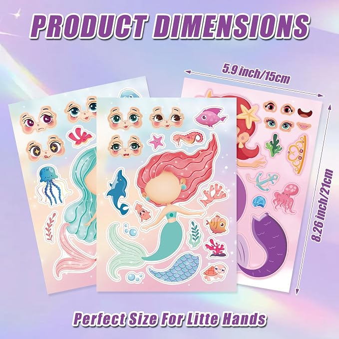 42 Sheets Create Mermaid of Dreams Stickers, Make Your Own Stickers