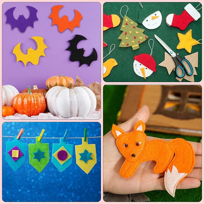 NACHLYNN 20Pcs Self Adhesive Felt Fabric Sheets 7"x11.5" /18x29cm Sticky Back