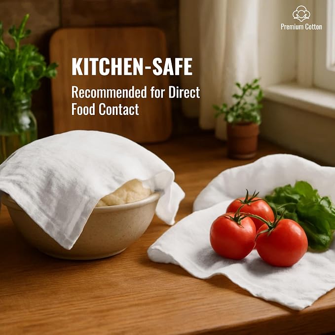 LITO LINEN AND TOWEL Flour Sack Towels – 100% Cotton, 28x28 Inches, Highly