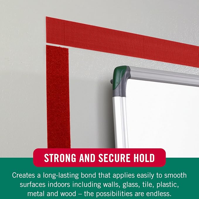 VELCRO Brand Colors | Red Sticky Back Tape | 10ft Roll