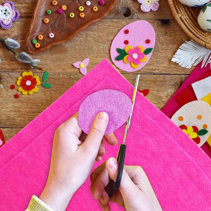 Jtnohx Color Felt, Soft Felt Sheets, 1.4mm Thick 8"x12" Handicraft Felt Fabrics