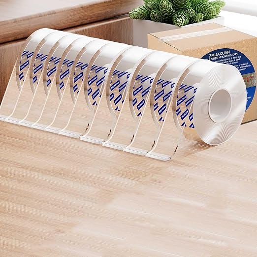 ZMUAXUAN 10 Rolls-9.85 FT Double Sided Mounting Tape Heavy Duty Removable