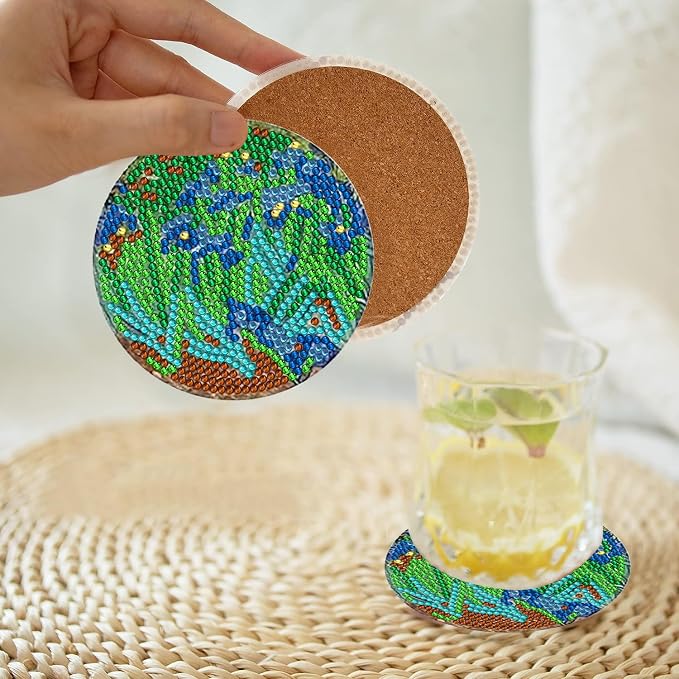 EWJRNSF 6 PCS Landscape Diamond Art Coasters Kit