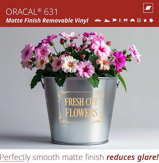 ORACAL 631 Matte Saffron Vinyl Durable Roll Easy to Weed Permanent Adhesive
