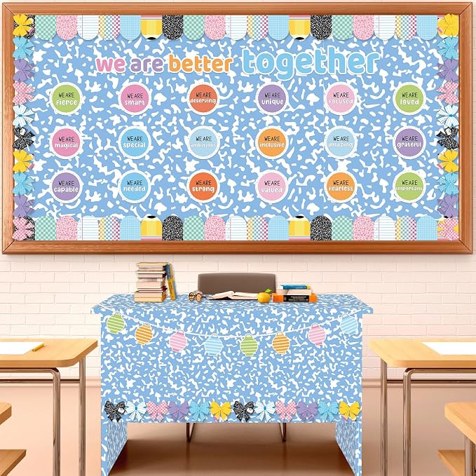Composition Blue Bulletin Board Paper Roll Blue Dot Bulletin Board Background