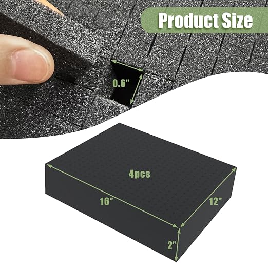 4 Pack Gun Case Foams-16 x 12 x 2 Inch Pick and Pluck Shadow Packing Foam Sheets