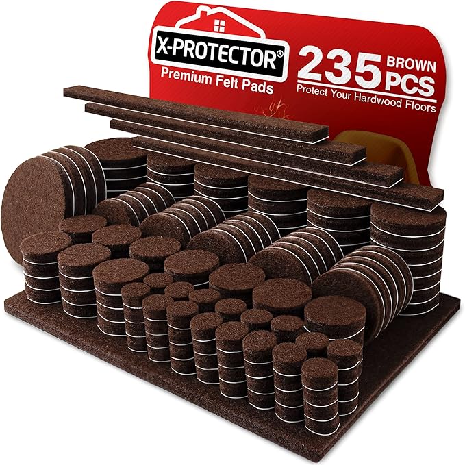 Felt Furniture Pads X-PROTECTOR 235 PCS Premium Furniture Pads