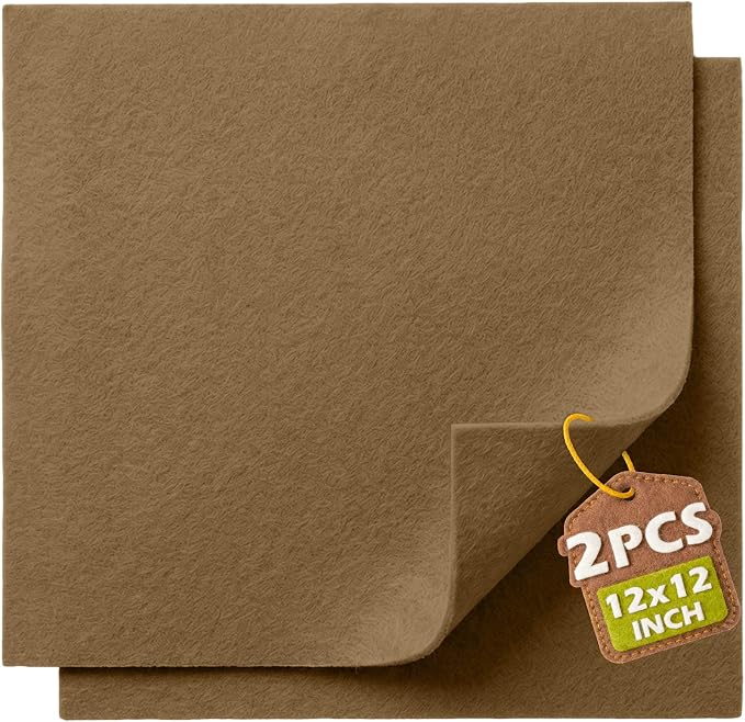 Mocha Brown Soft Felt Sheets for Crafts, 1.6mm Thick, Handmade Crafts, DIY