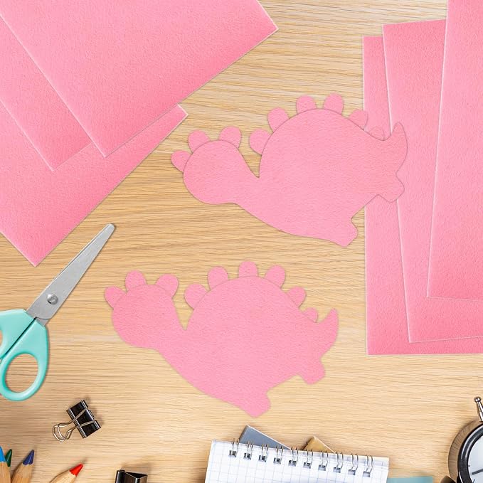 10PCS Pink Self Adhesive Felt Fabric Sheets Sticky Felt Sheets