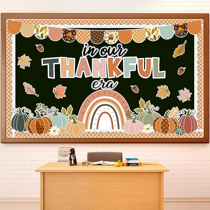 Thanksgiving Pumpkin Bulletin Board Decorations Fall Classroom Decors Leaves
