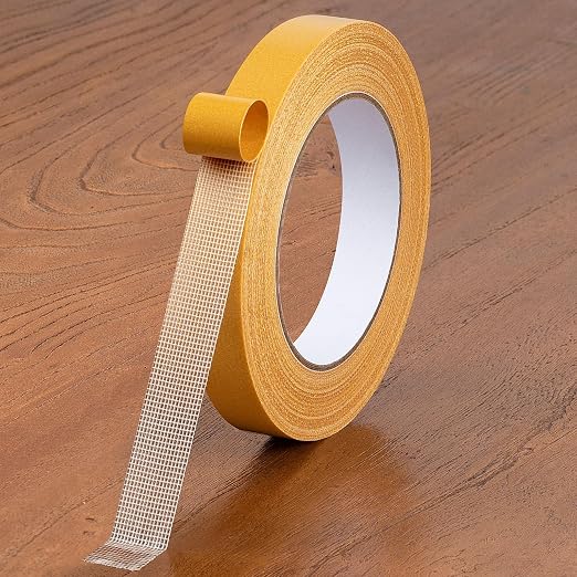 Double Sided Tape, 0.6IN x 66FT Mesh Double Stick Adhesive Tape