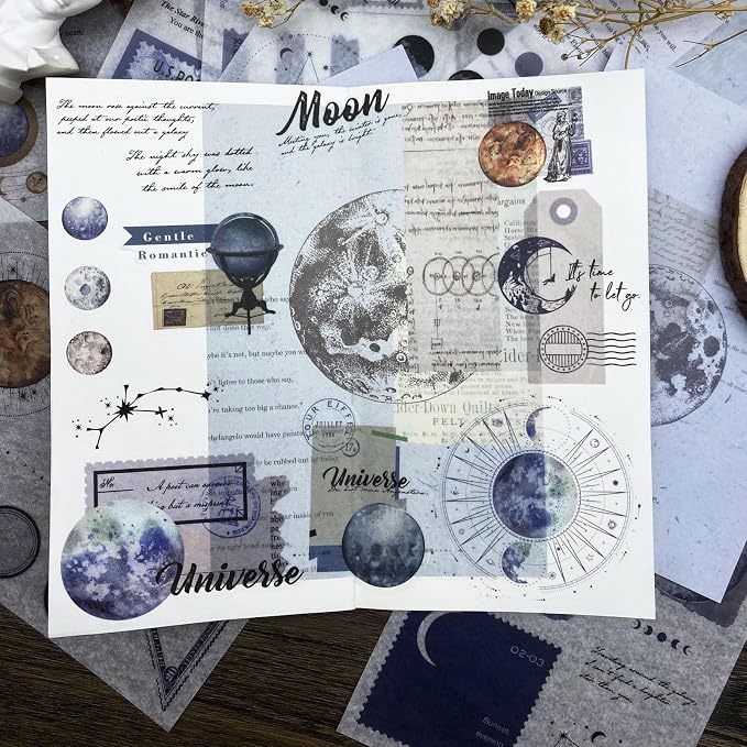 Aesthetic Planet Vintage Washi Stickers