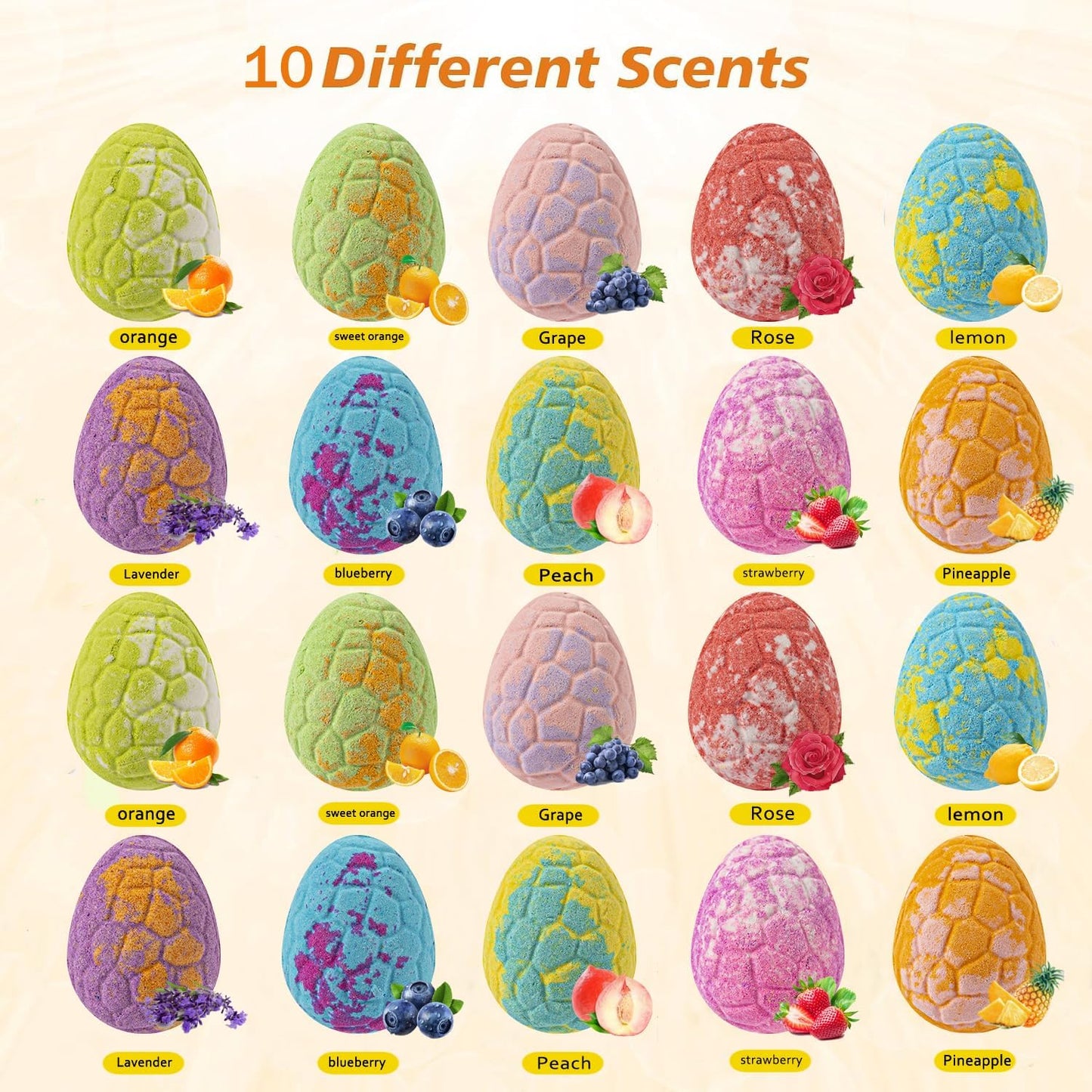 Dinosaur Egg - Kids Bath Bomb with 25 Surprises Inside - Dinosaur Gifts for 3 4 5 6 7 and 8 Year Old Boys and Girls Kids Gifts - Perfect for Birthdays