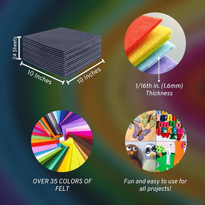 FabricLA Acrylic Felt Sheets for Crafts