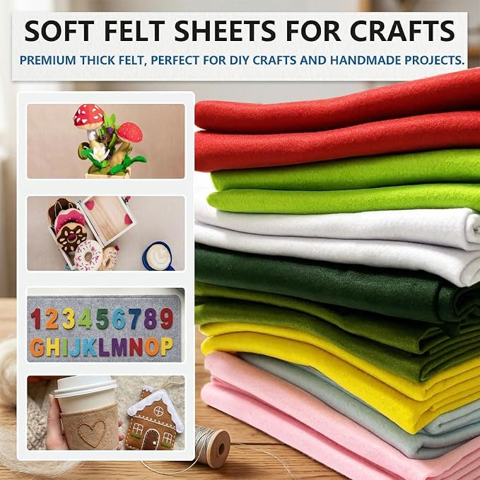 Royal Blue Felt Fabric 36" x 72" 1.6mm Thick Large Craft Sheet | Soft, Flexible