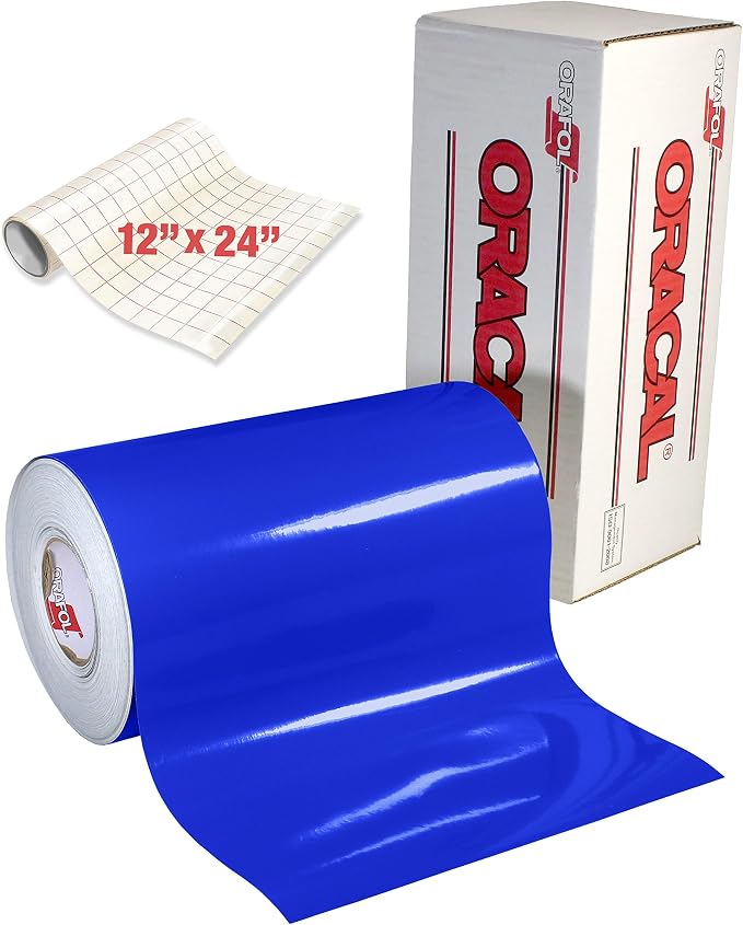 ORACAL 651 Glossy Permanent Vinyl 12 Inch x 15 Feet w/Transfer Paper