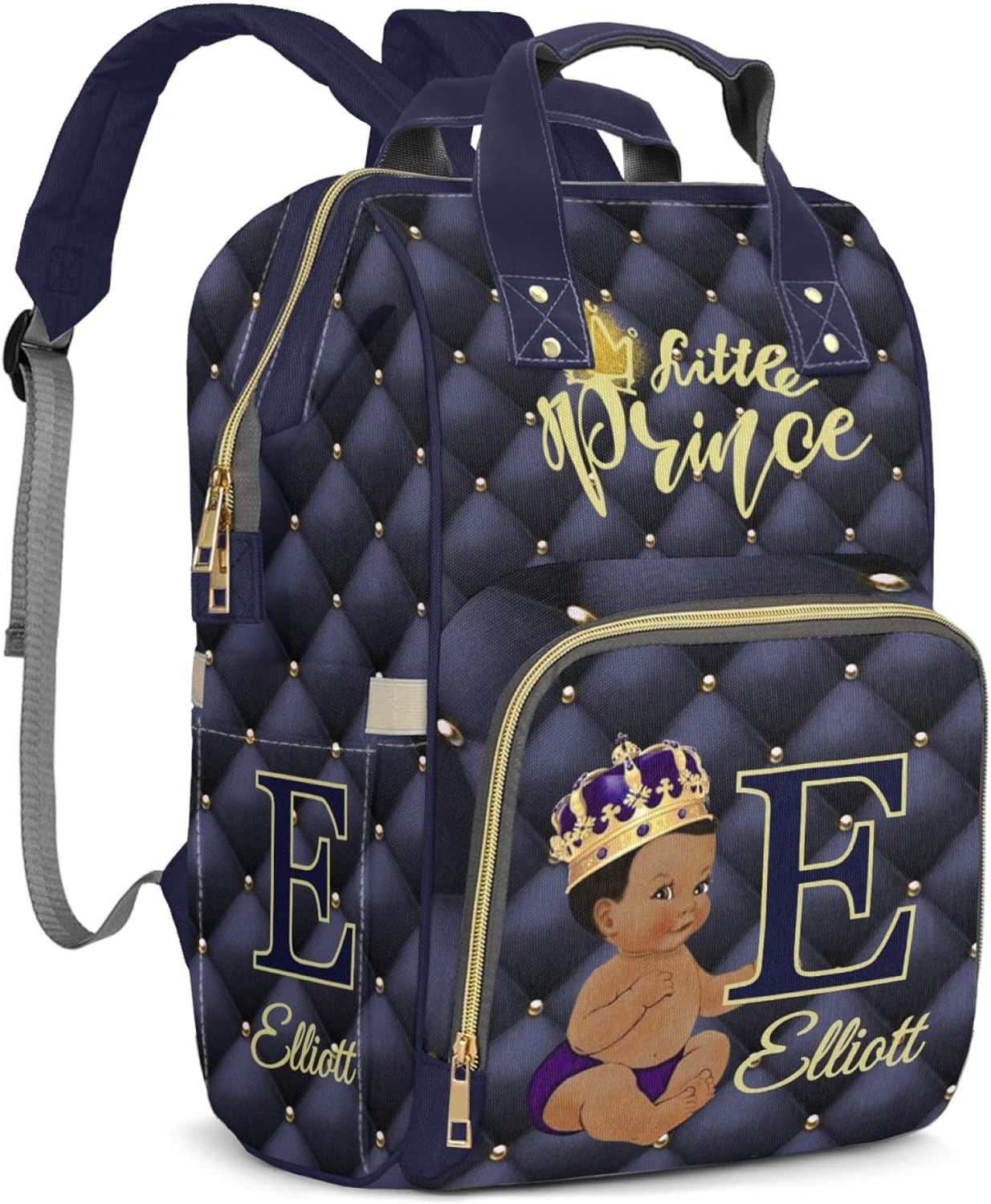 Custom Diaper Bag Backpack for Baby Boys Customized Baby Bag Large Personalized Diaper Bag with Name Nursing Bags Fashion Shoulders Bag Casual Daypack Travel Bag for Women