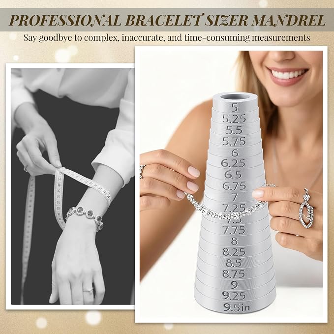 HappyAlley Professional Bracelet Sizer Mandrel