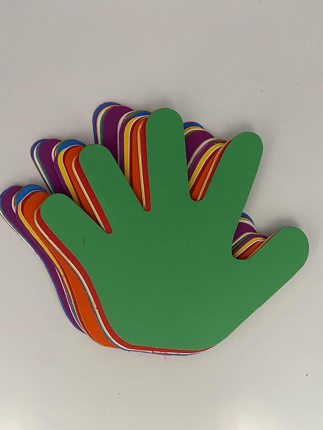 SHAPES ETC. 31 Pcs Hand Assorted Color Cut-Outs 5.5in, Construction Paper Shapes
