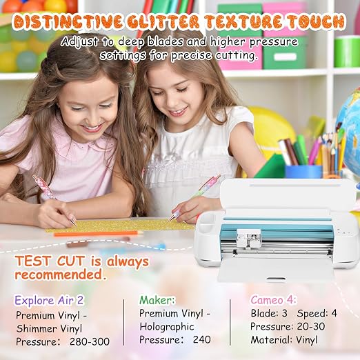 TECKWRAP Shimmer Vinyl Glitter Adhesive Sheets