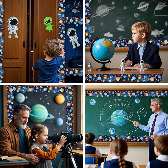69Ft Outer Space Theme Bulletin Board Borders Galaxy Bulletin Board Border Star