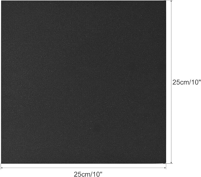 uxcell Black EVA Foam Sheets 10 x 10 Inch 3mm Thickness
