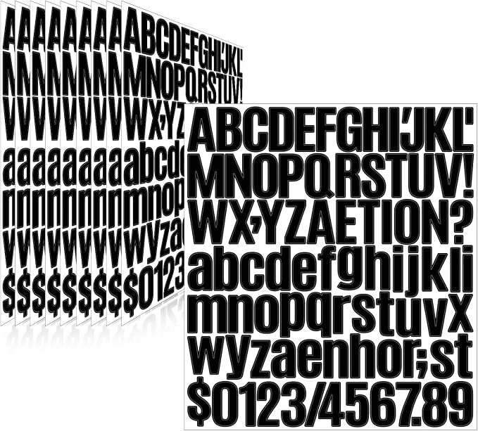 Letter Stickers, Mailbox Numbers, 1.5 Inch Waterproof Vinyl Alphabet | 1