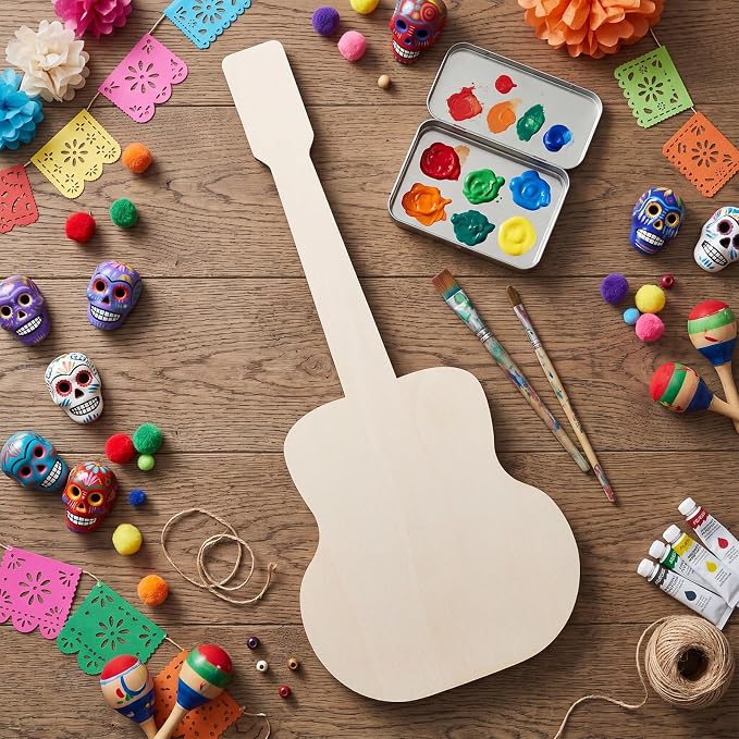 12 Pack 12 Inch Wooden Unfinished Guitar