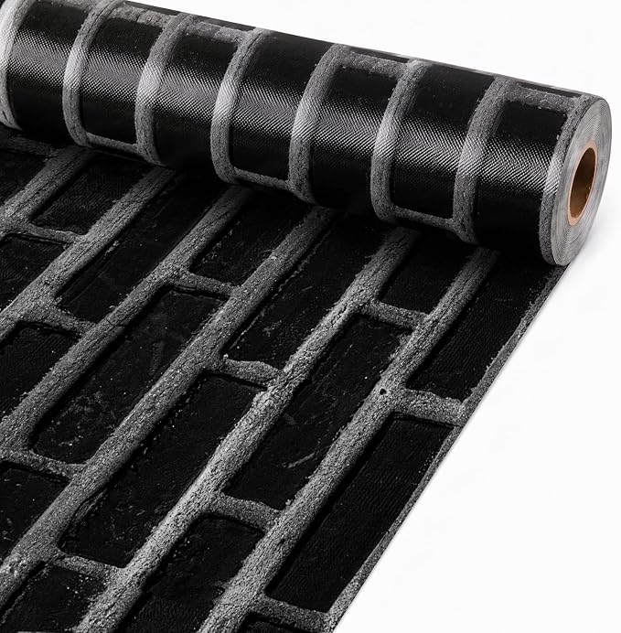 Black Brick Bulletin Board Roll Non-Woven Fabric Poster 16in X 12ft | Back to