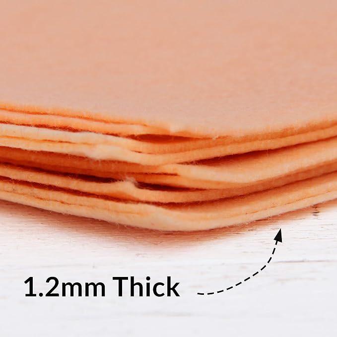 Threadart Peach Premium Felt Sheets