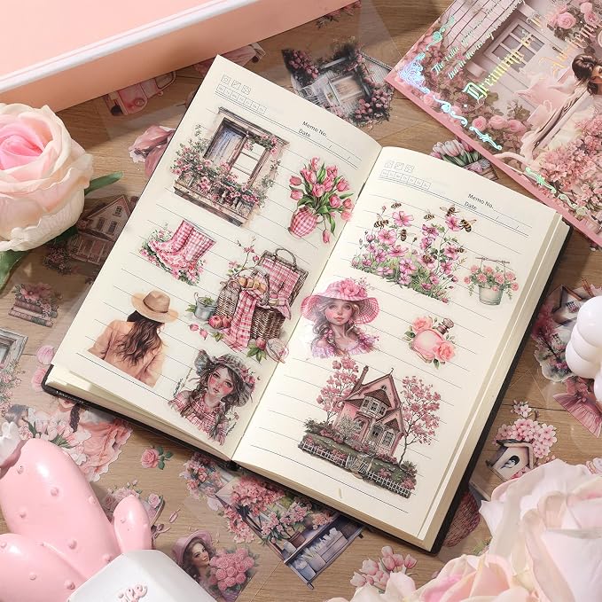 Scrapbooking Stickers 20 Sheets Pre-Cut 120 Pet Stickers People Sticker Books