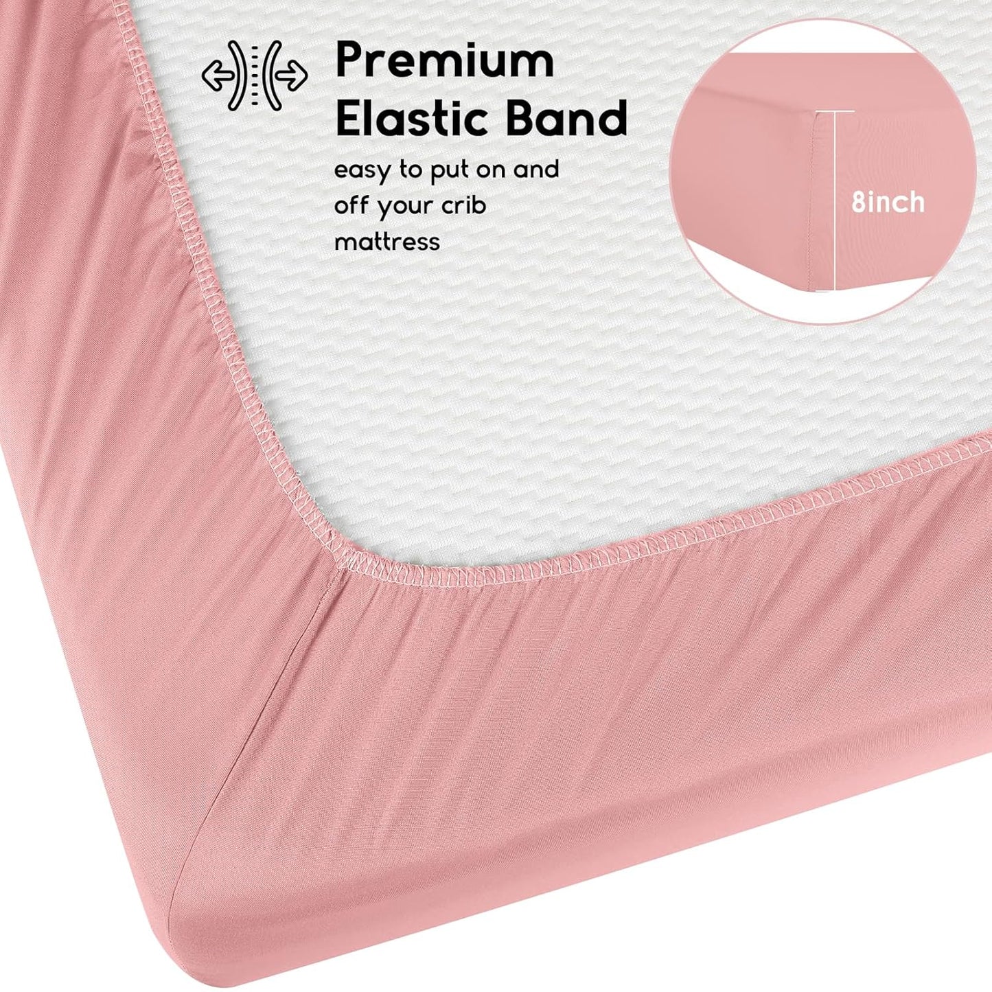 Yoofoss Baby Crib Sheets for Boys Girls, Fitted Crib Sheet 2 Pack for Standard Crib and Toddler Mattress, Super Soft Microfiber Baby Sheet 28x52x8in(Arrow)