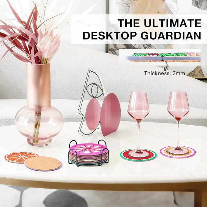 Fruit Diamond Art Painting Coasters Kit