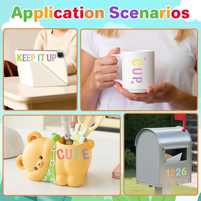 Letter Stickers 1 inch, Self-Adhesive Vinyl Waterproof ABC Letter Stickers