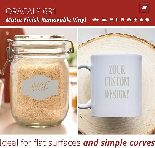 ORACAL 631 Matte Warm Grey Vinyl Durable Roll Easy to Weed Permanent Adhesive