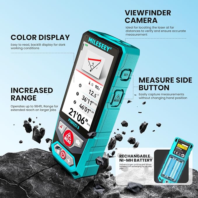MILESEEY P9 Outdoor Laser Measuring Tool, 985ft Professional Laser Distance