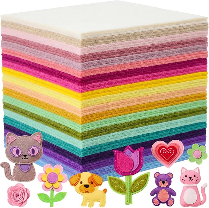 Tegeme 100 Pcs 8 x 12 Inches Felt Fabric Sheet