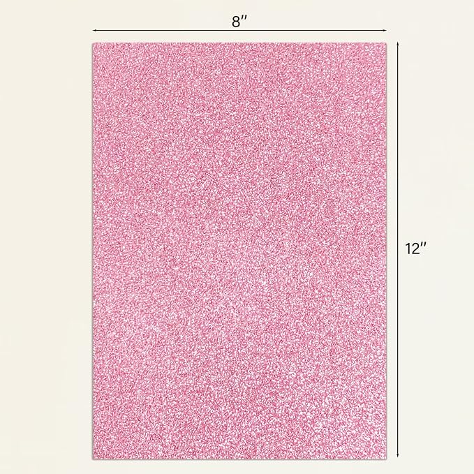 SALEMAR Pink Sticky Glitter Foam Sheets