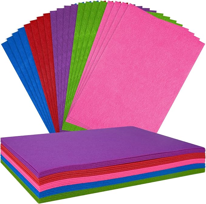 NEBURORA 20 Pcs 2mm Thick Stiff Felt Sheets